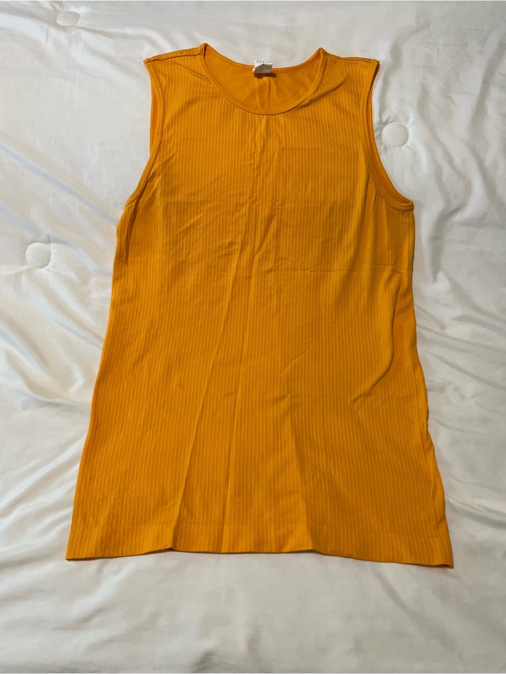 Zyia Active Sleeveless Ribbed Tank Top in Mustard Yellow Size XL